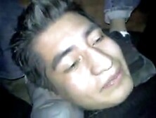 Guy gets dick exposed by friend