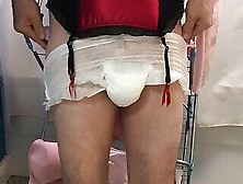 Tiny Clit Crossdresser In Diaper Pullup Nappy