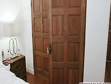 Stepsisters caught their stepbro spying on them while they are having some fun