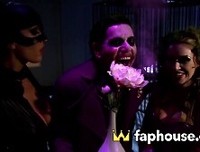 Joker's Threesome With Catwoman And Her Sultry Sidekick - A Fucking Fantasy Come True!