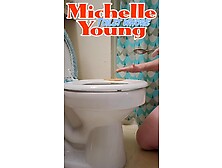 Saggy Michelle Young Eats Off The Toilet