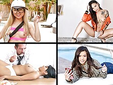 Little Chinese Cuties Compilations feat.  Ember Snow,  Honey Gold,  Lulu Chu & Vina Sky - TeamSkeet