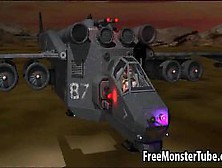 Petite 3D cartoon babe getting fucked by an alien