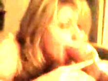 Adorable American Blonde Girlfriend Gives a Sensual Irrumation-Service