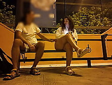 Stranger Seduced A Milf At A Bus Stop.  Fucking On The Street With Someone Else's Wife