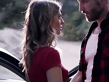 Kristen Scott gets her wet pussy banged doggy style outdoors