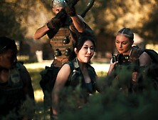 Threesome with military babes - Machine Gunner Episode 3 - Damon Dice