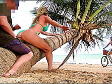 A mother i'd like to fuck teased chap on the beach and that guy got overexcited and drilled her in the booty.