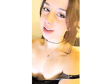 Amateur brunette Michelle with small tit