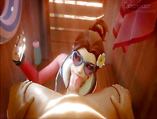 Lifeguard D. Va Sucking Cock