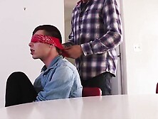 Gay Father Fucks Blindfolded Son Bareback