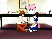 Chained hentai maid gets whipped in the dungeon