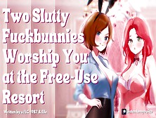 [Ff4M] 2 Sweet Fuckbunnies Work For Your Sperm At The Free-Use Fuckbunny Resort [Self Collab] [Fsub]