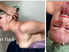Extreme Throat Fuck for Step Daughter with Spunk on Face & Mouth