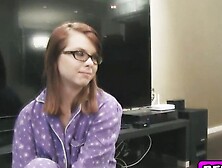 Hot girls on pajama party play sexgame