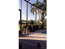 Masturbation On The Patio And Talking