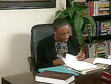 African-American Boss Shoots Her Secretary - Elexis Monroe & Sincerre Lemor