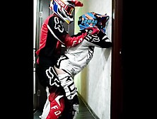 Motorcyclist Fucks A Guy In A Motocross Outfit And Mxhelmet