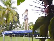 Trampoline Big Tit Blows Thick Dick