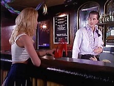 Lexa in an awesome threesome in the bar with her alluring friend