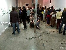 Fuckable Art Big titted blonde fucked in a crowded gallery