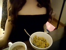 Fetish Hawt Oriental Student Ignores U As U Jerk Off Your Penis To Me Eating Food