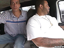 Beautiful blond chick Layla Leoni with long hair picked up and fucked