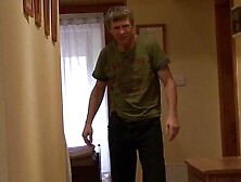 Brunette teen tricked into screw by BF's old dad