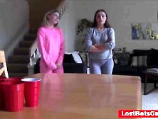 A hawt game of undress pong turns hardcore fast