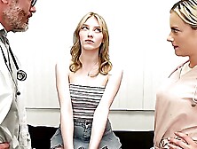 Two cute girls melody and lindsey get a lesson from a strict doctor