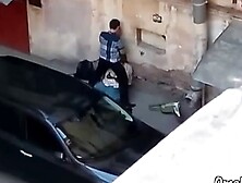 OMAFOTZE Young man is fucking granny on parking lot