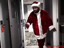 Black teen gets anal from santa