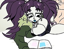 In A Skirt Fucks With A Guy On The Table