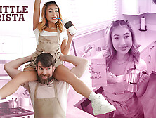 Mina Luxx & Chris Epic In Barista Bang - Exxxtrasmall