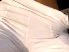 Cute brunette gets anal and facial