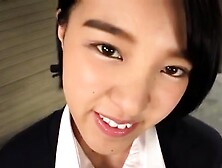 Asian teen Rin Suzune has group action in school uniform