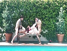 Summer Foursome Of Hot Amateur Muscle Hunks Ass Pounding Outdoors