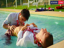 Staxus - College Boys Danny Delano And Nathan Luna Fuck Poolside