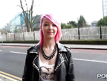 Pink Hair Slut Flashing In Public