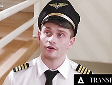 Transfixed - Amazing Ginger Flight Attendant Carrie Emberlyn Fucks Pilot After A Huge Flight