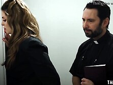 Rebel BBW 18 Eliza Eves fucks much mature priest who