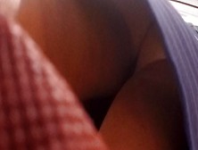 Striped dress Upskirt (fake)