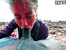 Cum on Face Public Blowjob Leads to Messy Facial