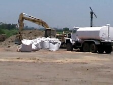 Redhead is approached on the street and and it's escalated to a group-sex.