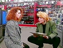 Lesbians Secretly Lick Their Bare Pussies In Store