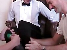 Newly married Davis gets tied down to the chair and tickled