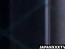 Japanese hottie's self pleasure showcases her big fat pussy