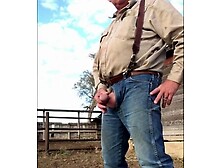 Farmer Father Caught Urinating Outdoors