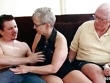 Old Granny Wife And Husband At First Ffm Threesome Sex With Big Dick Boy