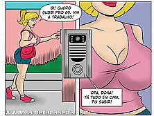 História em Quadrinhos Pornô (HQ Pornô) - Um Bico de Faxineira - Putarias na Favela - Câmera Caseira
